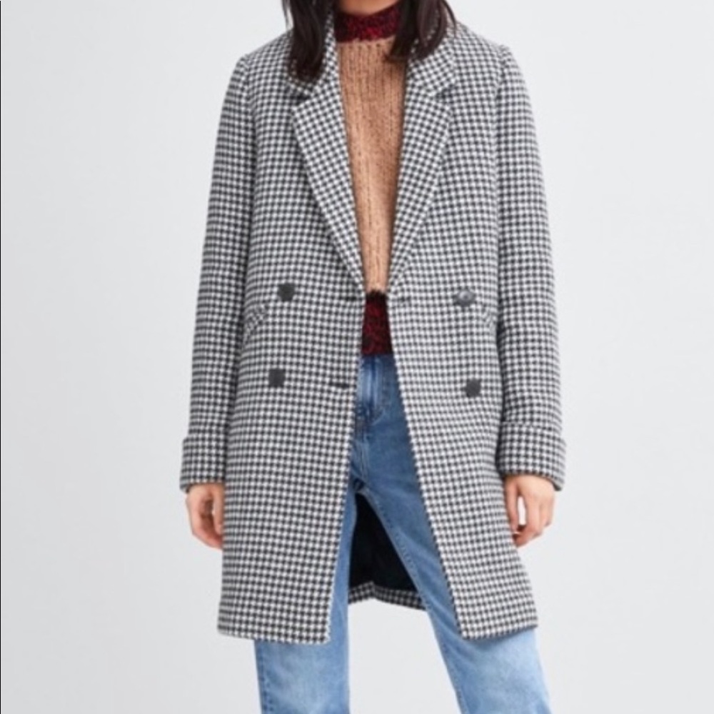 Zara houndstooth jacket
